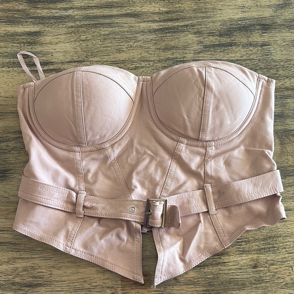Elegant Pink Strapless Women's Top